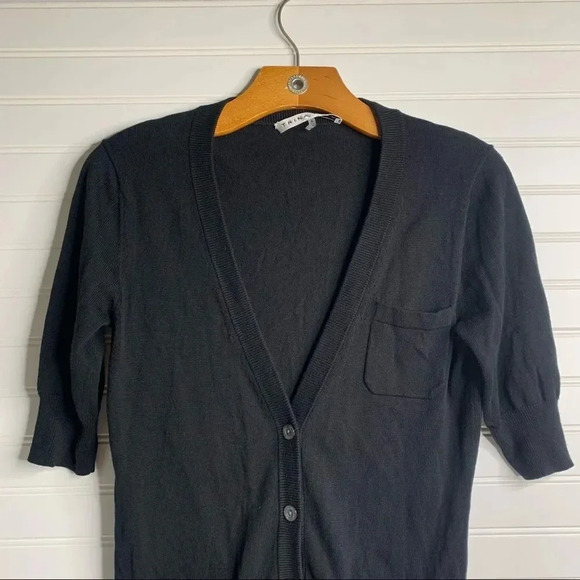 Trina Turk V Neck Half Sleeve Cardigan Sweater - Picture 3 of 8